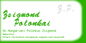 zsigmond polonkai business card